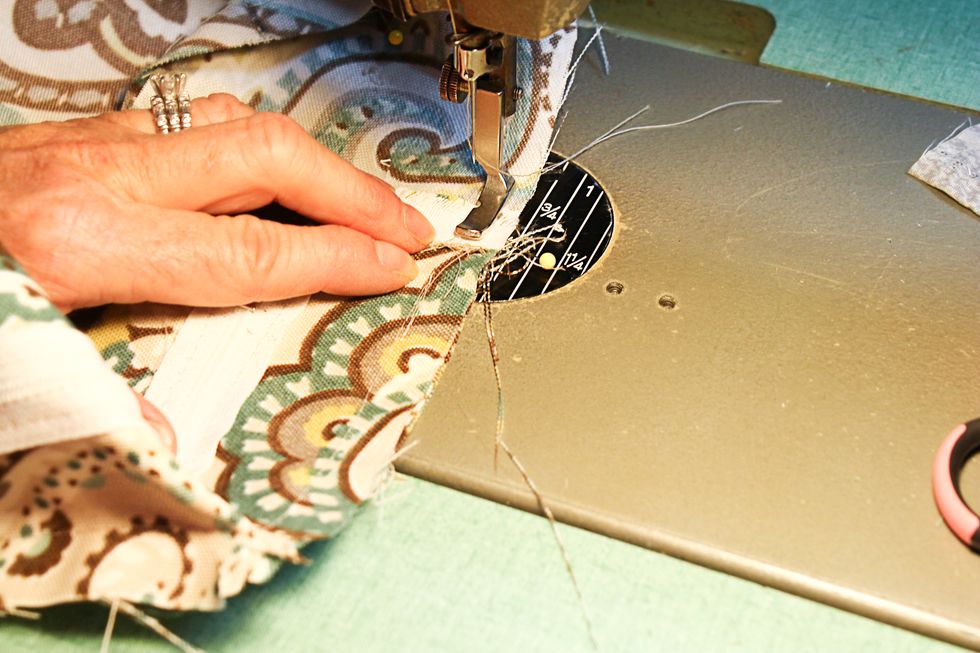 Begin stitching and continue all the way around.