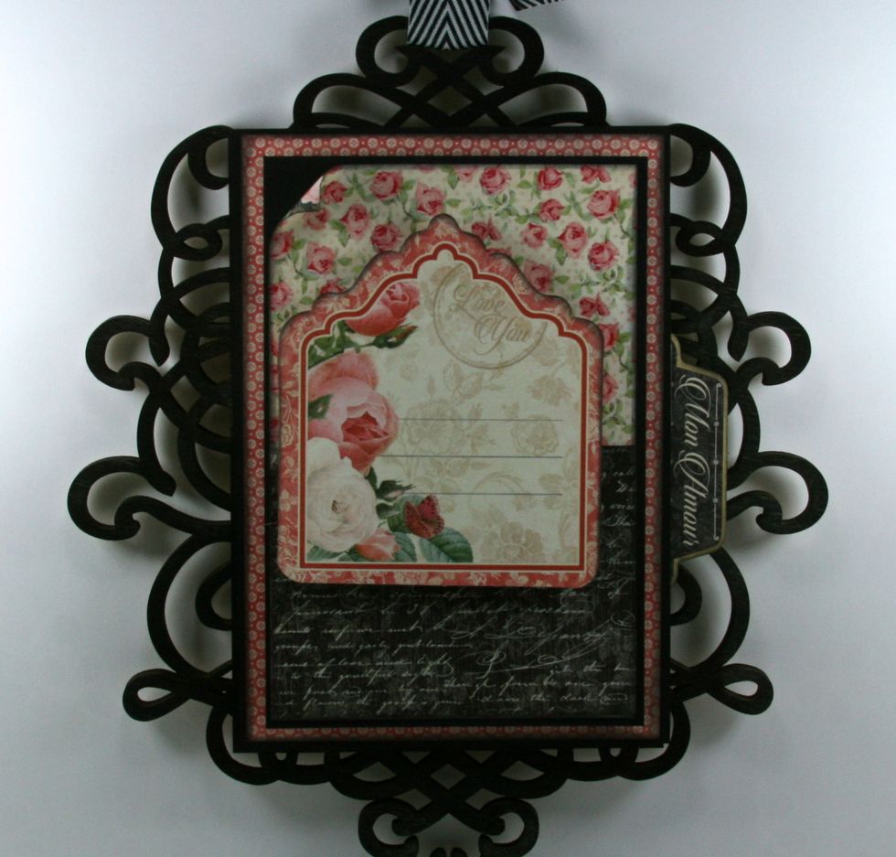 Begin the focal section with a die cut tag.