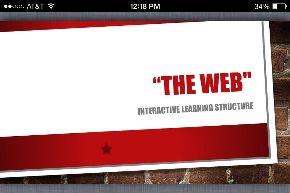 Begin "The Web" interactive structure.