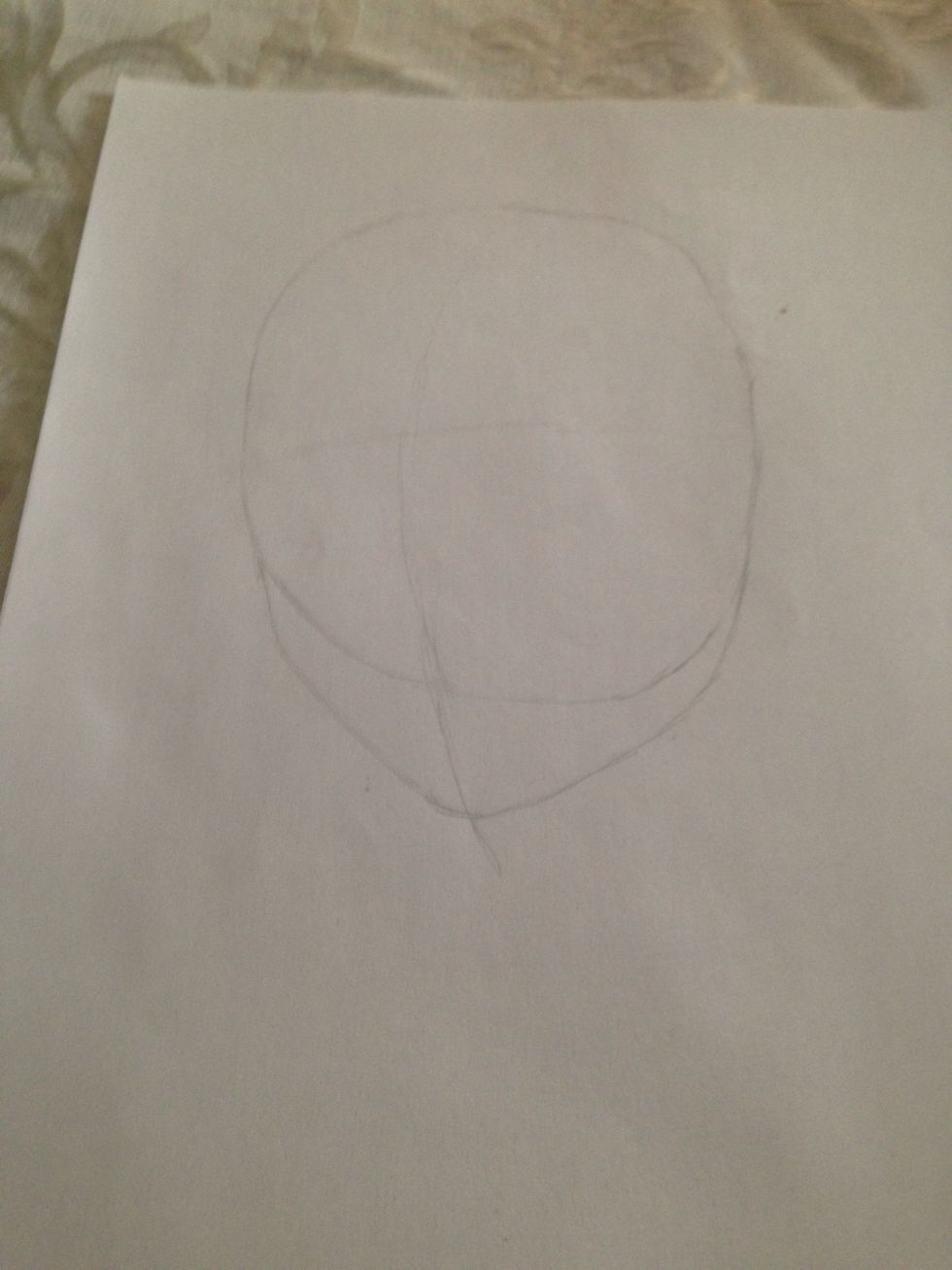 Begin to draw Kirito's chin \u2022 Don't make it too pointy!
