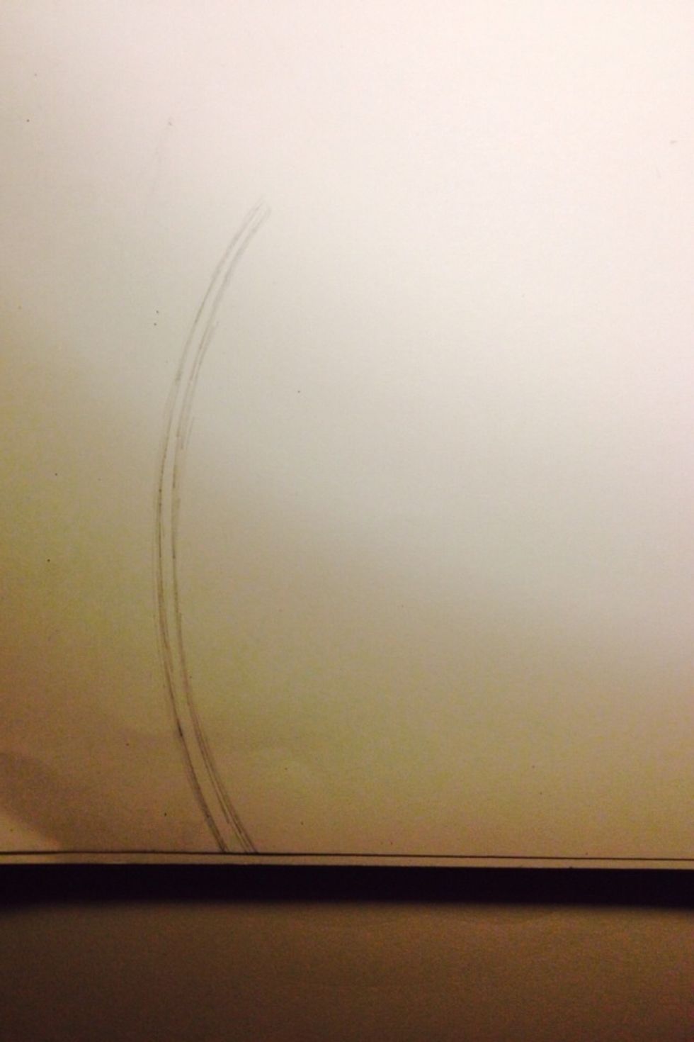 Begin to draw the stem of your dandelion, and be sure that you are using the 2H drawing pencil.