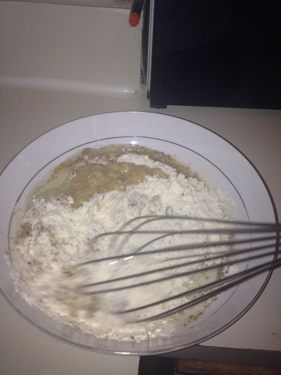 Begin to mix, make sure it has a thick texture but not too thick!