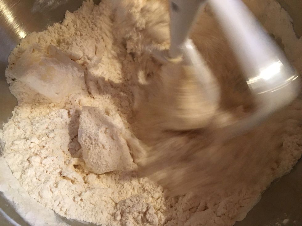 Begin to mix on low speed ....