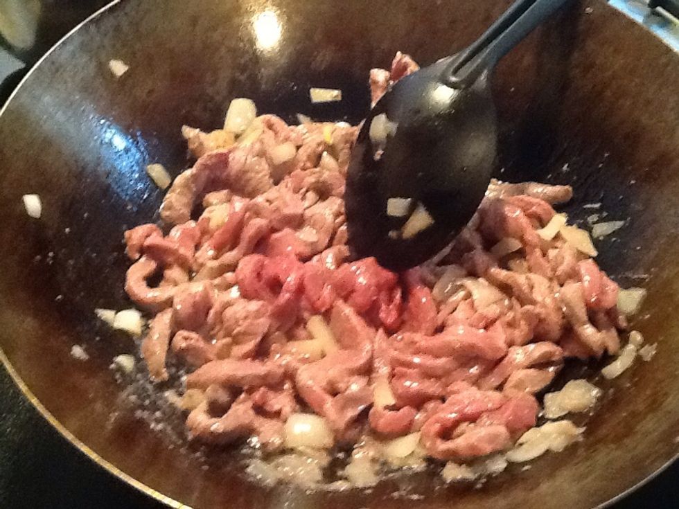 Begin to stir until lightly brown