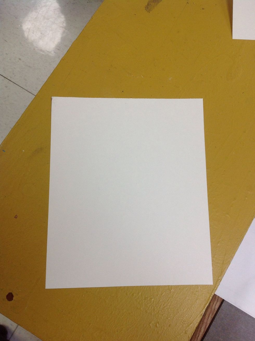 Begin with heavy weight paper. Any size. Mine is small.