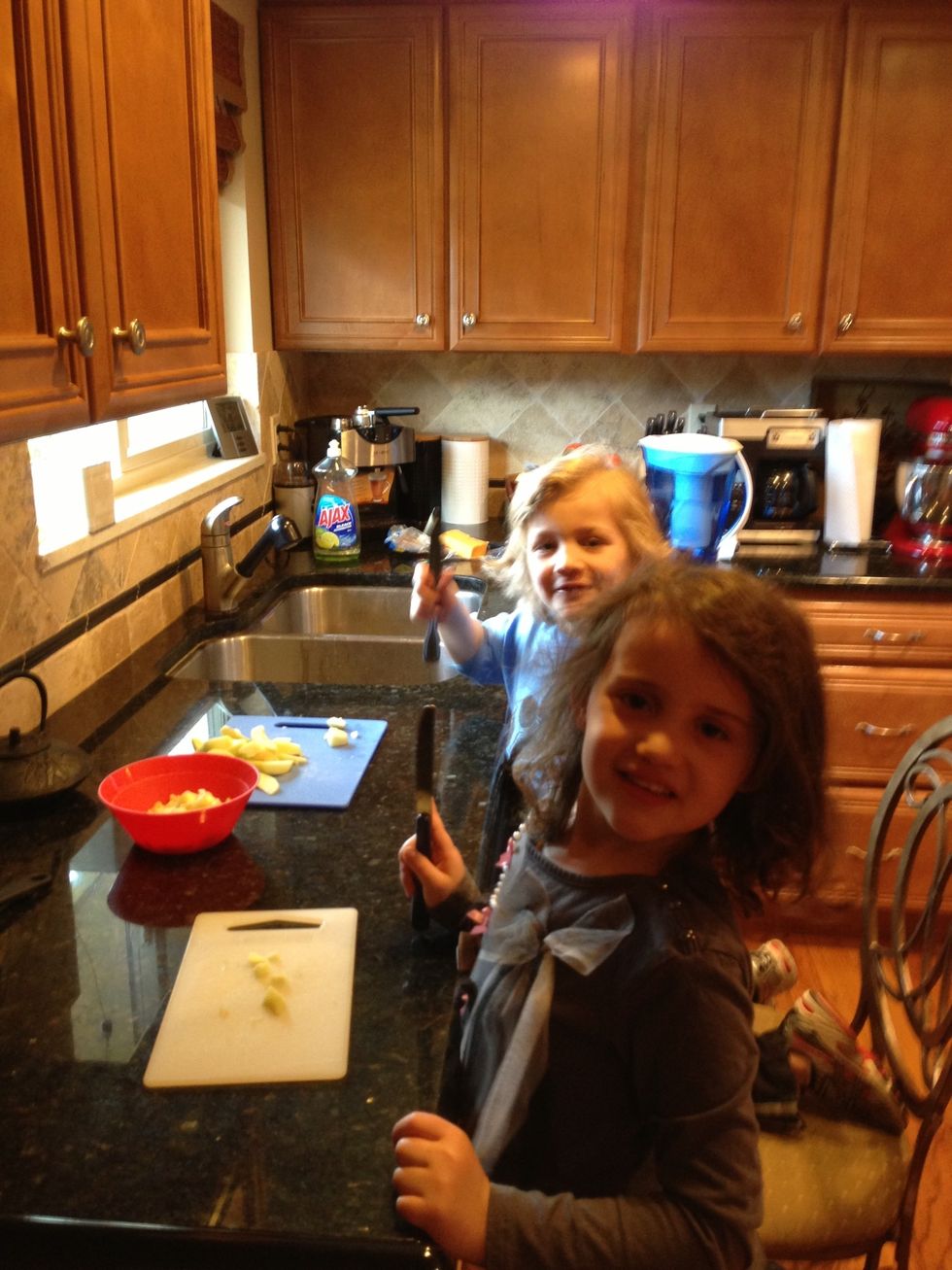 Begin with the best apple choppers around. Use 1 cup of finely chopped or shredded Granny Smith apples