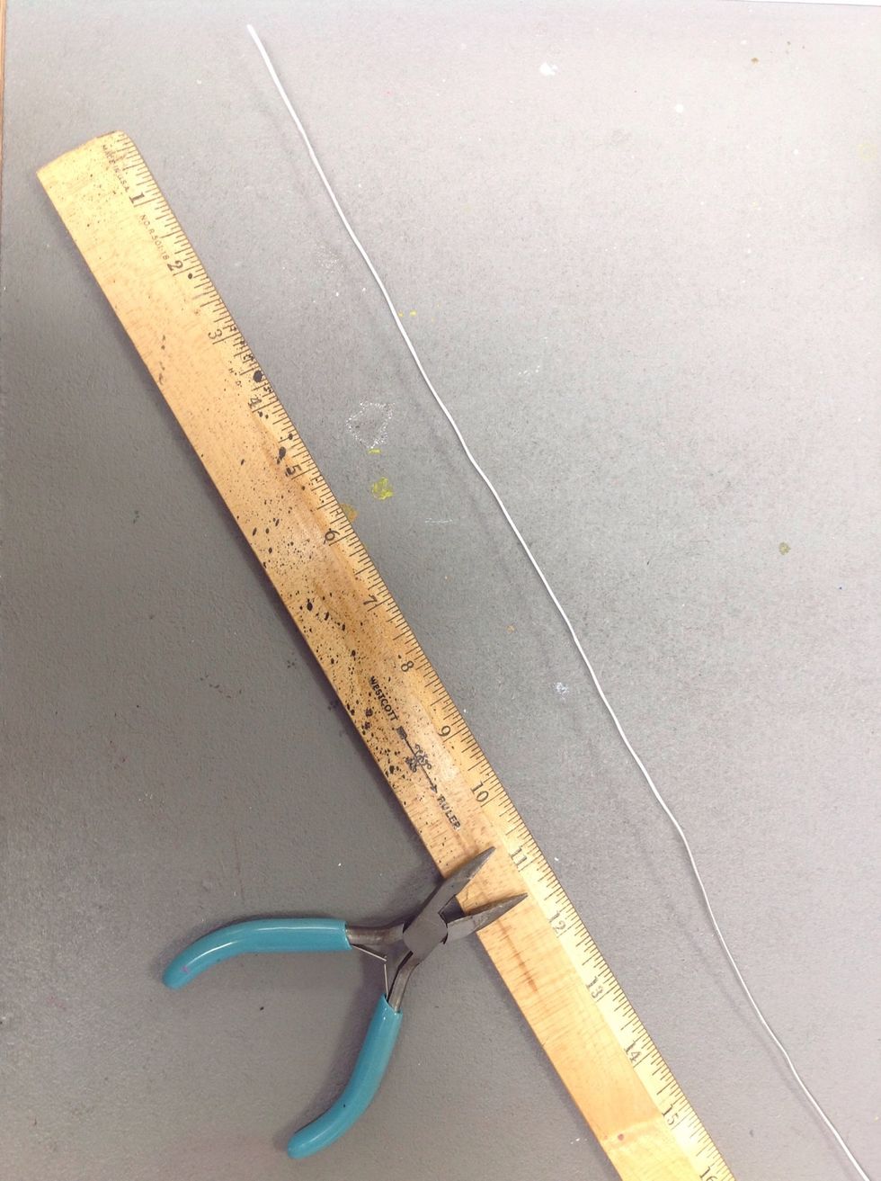 Begin with wire, ruler, and pliers/wire cutters.