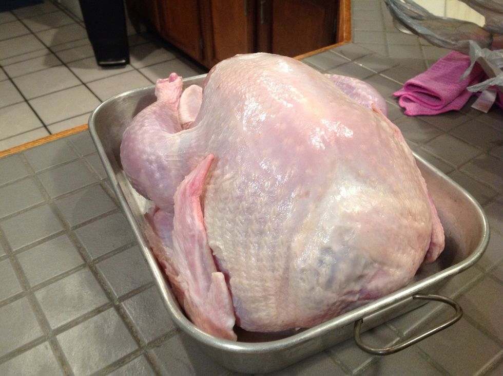 Begin with your thawed turkey!