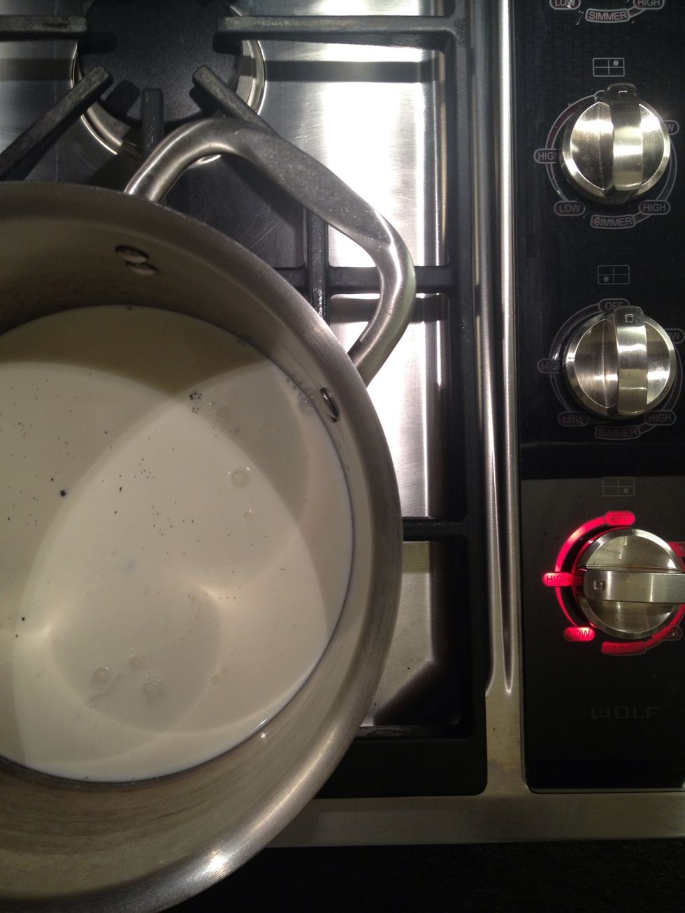 Being your cream/mixture to a boil.