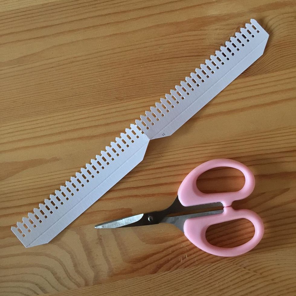 Bend in half and cut tabs as shown.