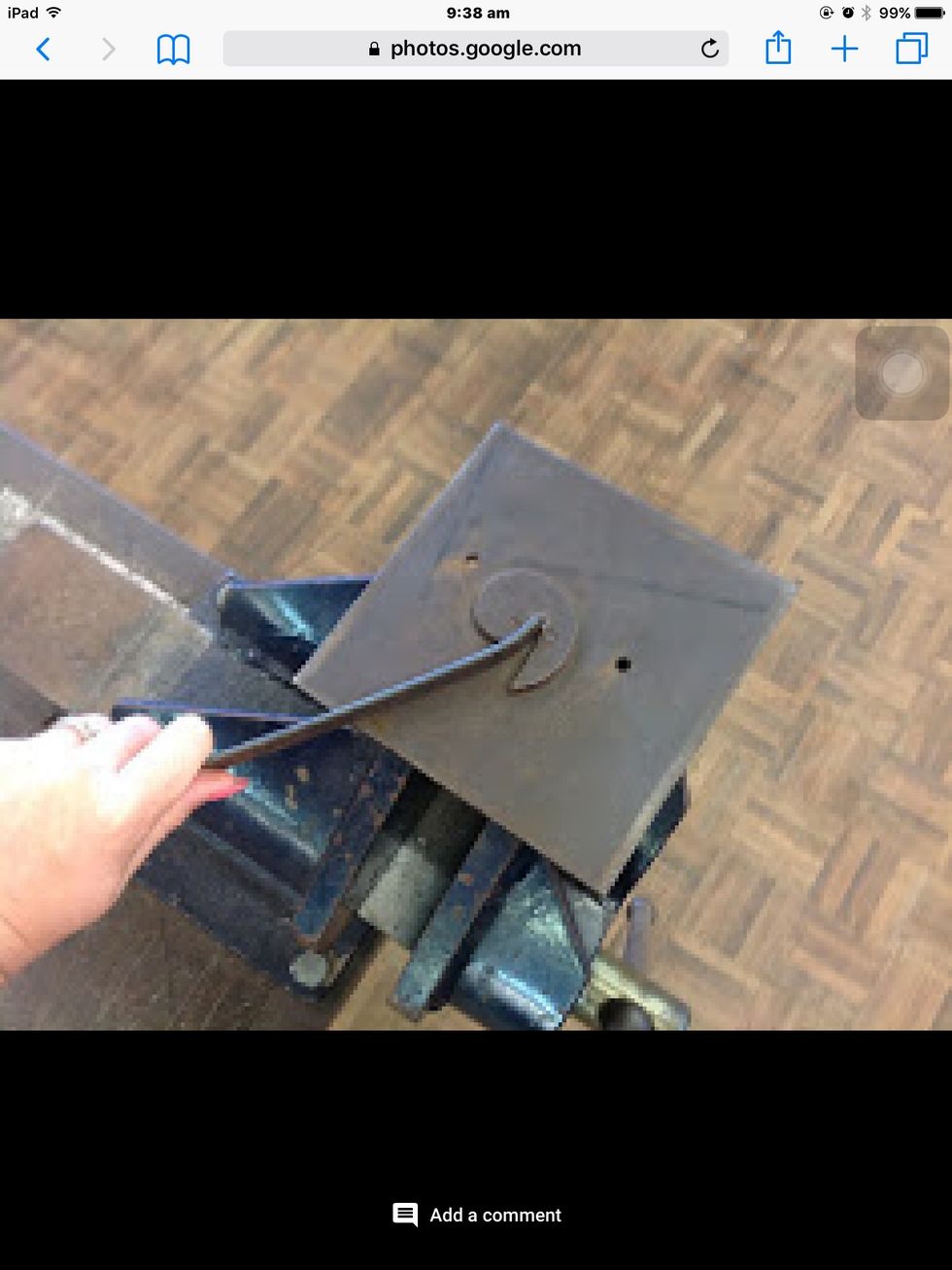 bend piece so there is a curve at one end