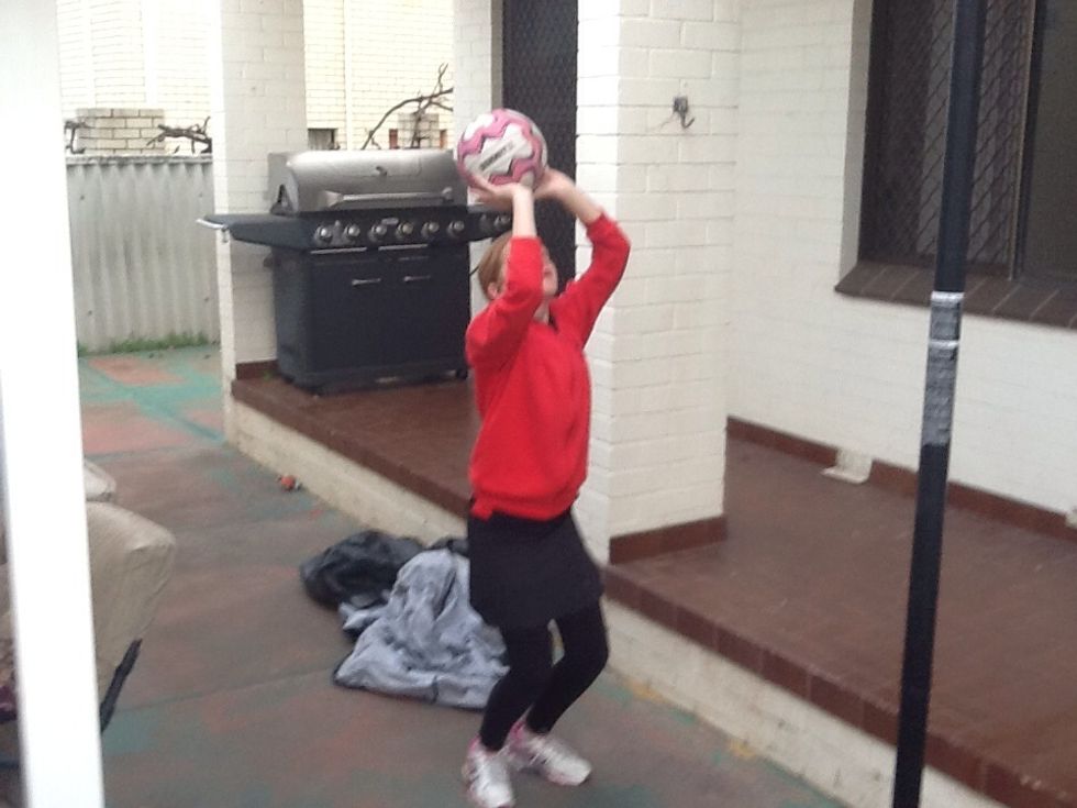 Bend your knees to give power in your shot. When releaseing the ball you flick your wrists to add accuracy.