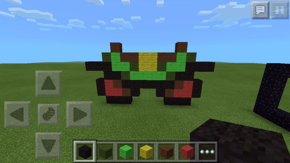 Beside each 'L', put one dark green and three blacks.