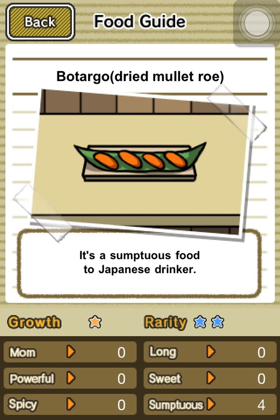 Best food for Sumptuous(+4 and one star). Cost 1300, rare, might need "Sumptuous stuff" mogumon picked up to gather them.