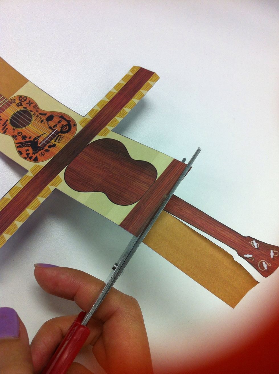 Beware! Don't cut every line, just cut the outer line only.