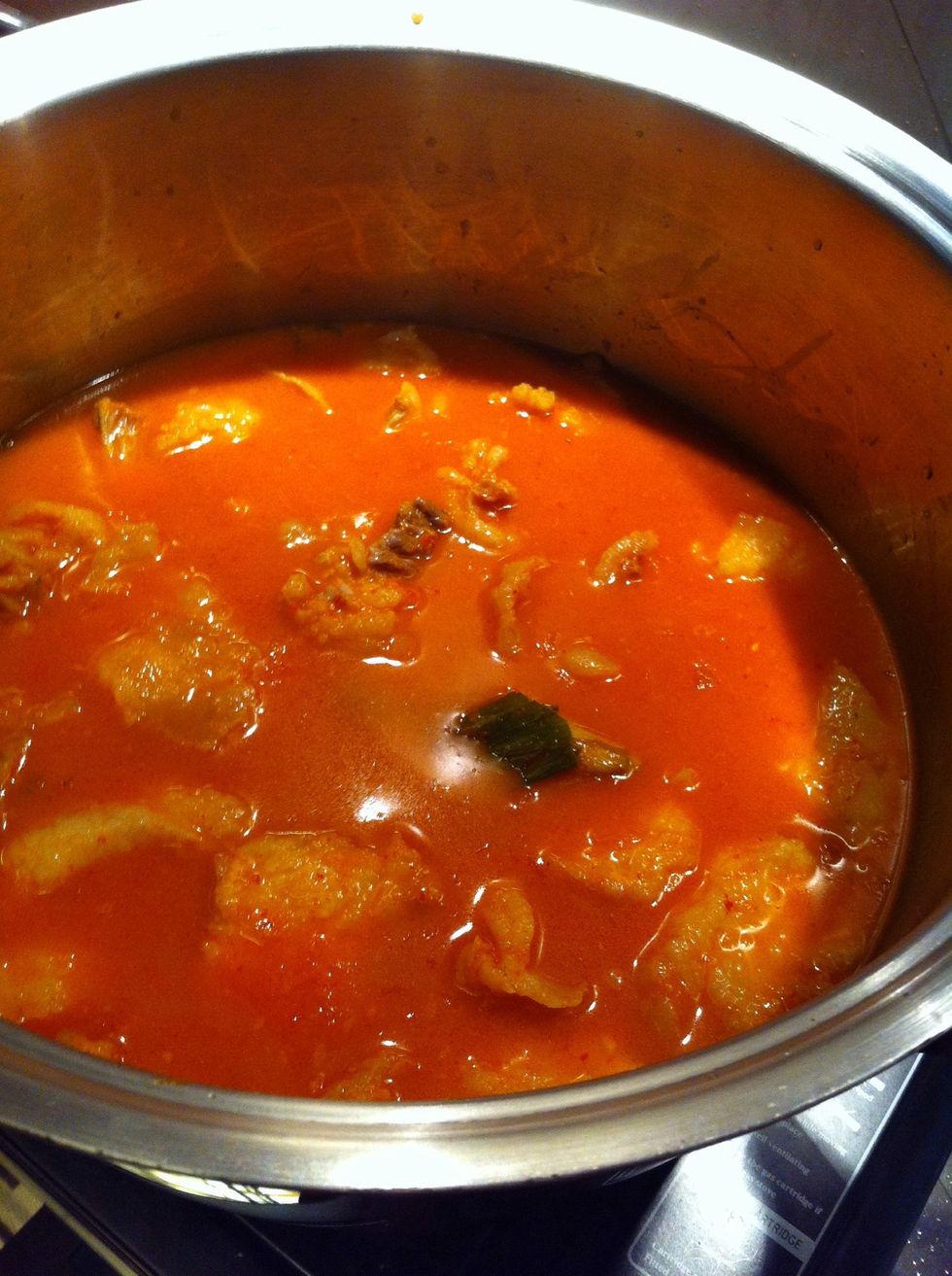 biarkan tanpa diaduk pasang api kecil