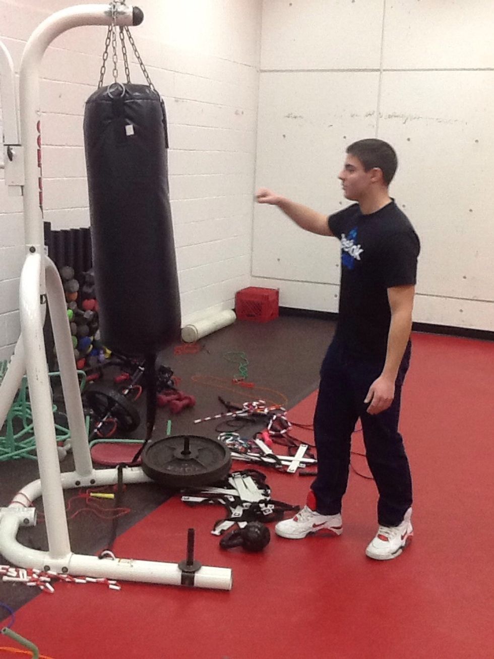 biceps brachii bending your elbow as you pull your arm pack into your guard position, ready to throw more punches. Sagittal plane Arm is adducting and elbow is in Flexion