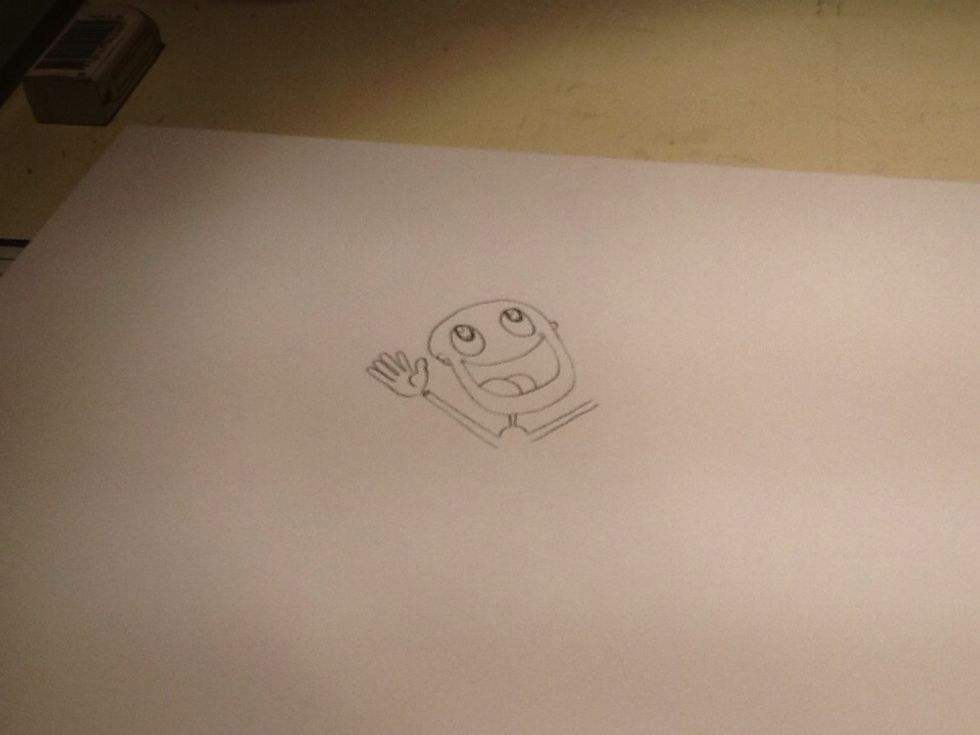 Big friendly hands. In cartoons, it doesn't matter how many fingers your character has, but I'm a realistic kind of person, so I did five anyway :)