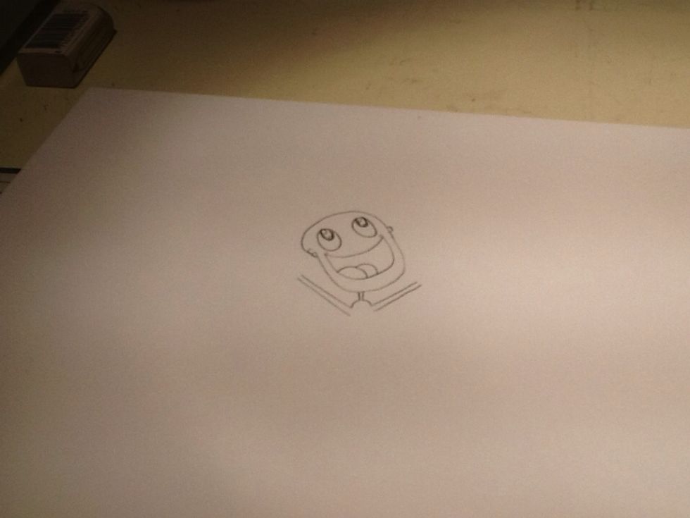 Big long arms, but still very thin in proportion to the rest