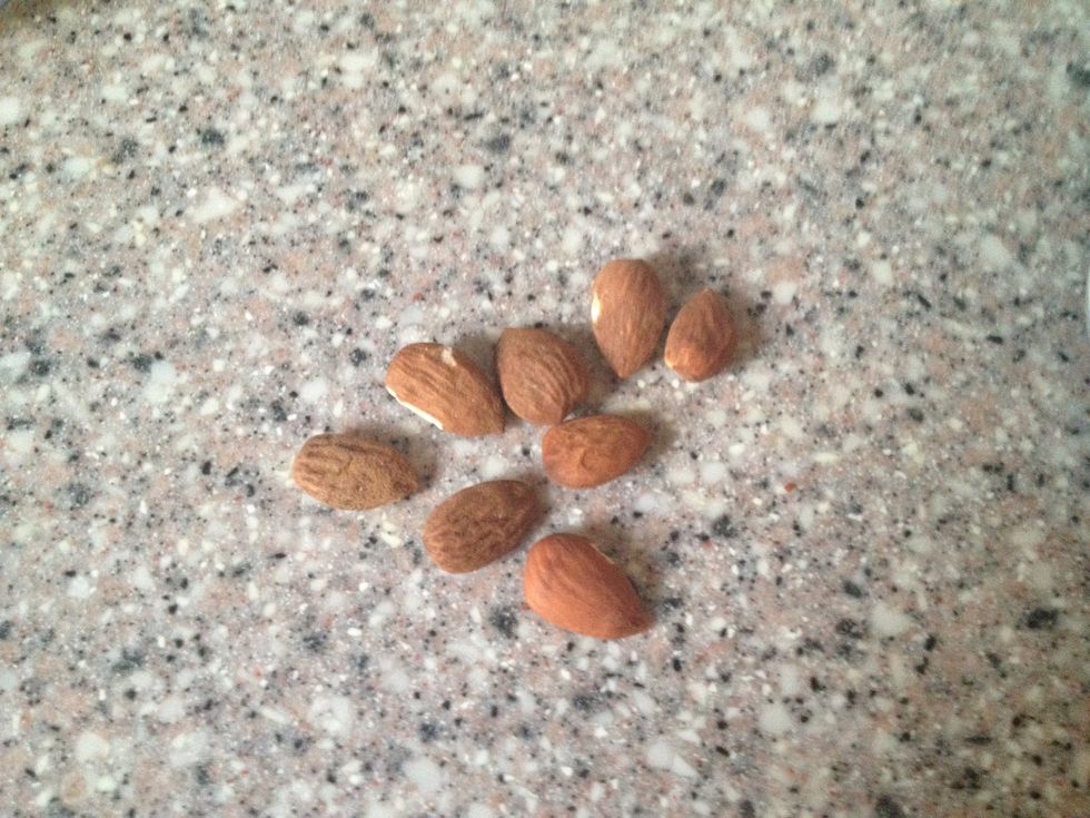 Bitter almonds. The taste is so bitter that you would not eat them as an adult, but children might. I keep mine in the medicine cupboard under lock and key.