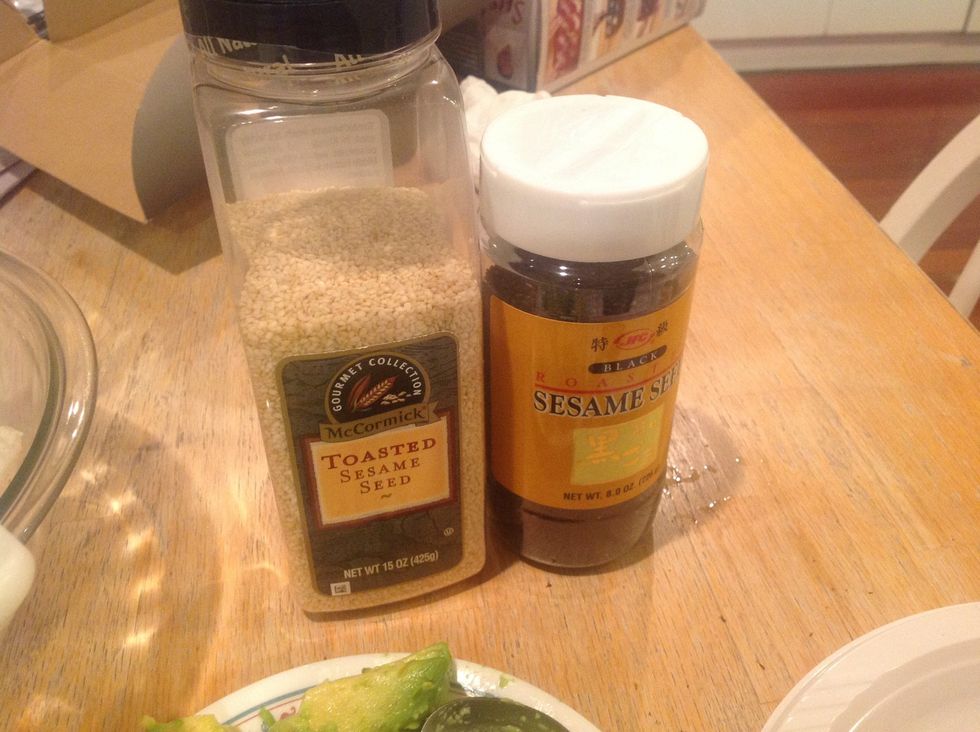 Black and white sesame seeds