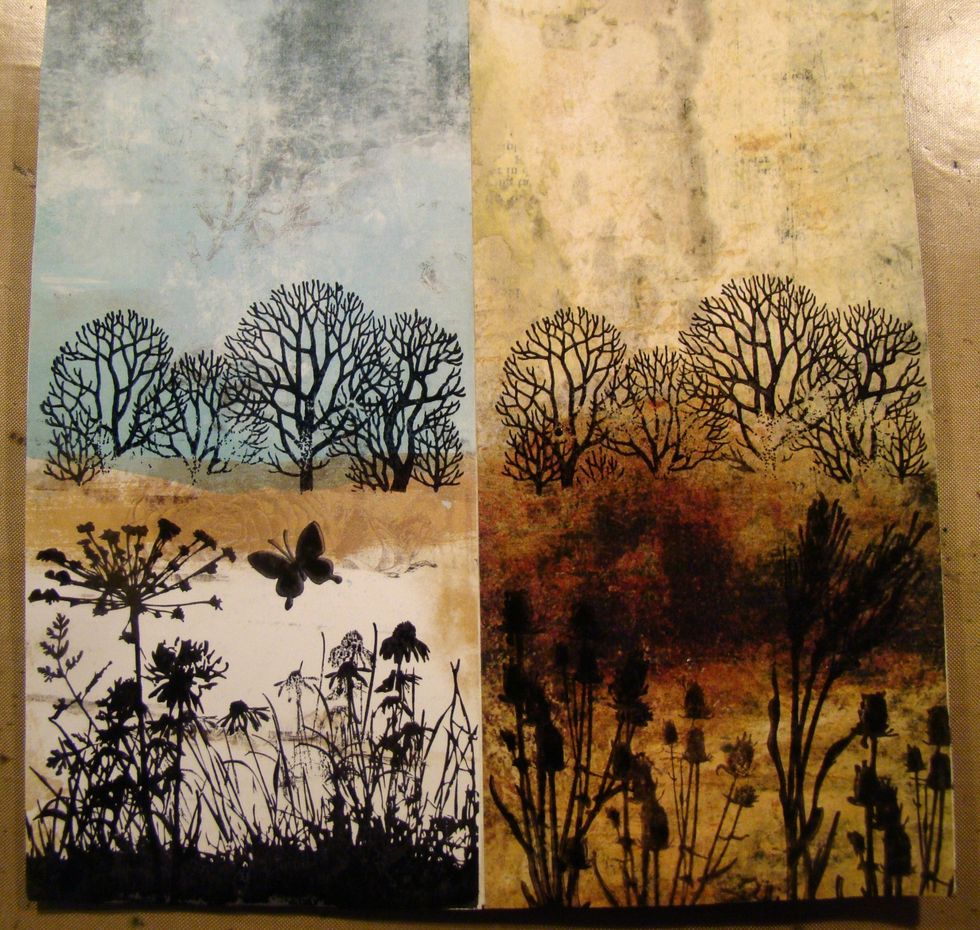 Black archival is always my favorite as it provides a nice crisp image to work with. See how these papers provided a nice back drop for my scene.