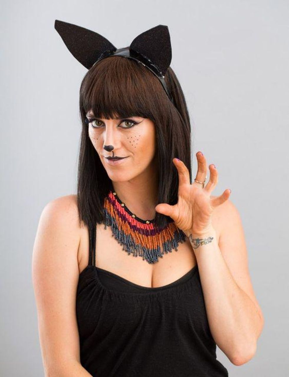 black cat makeup