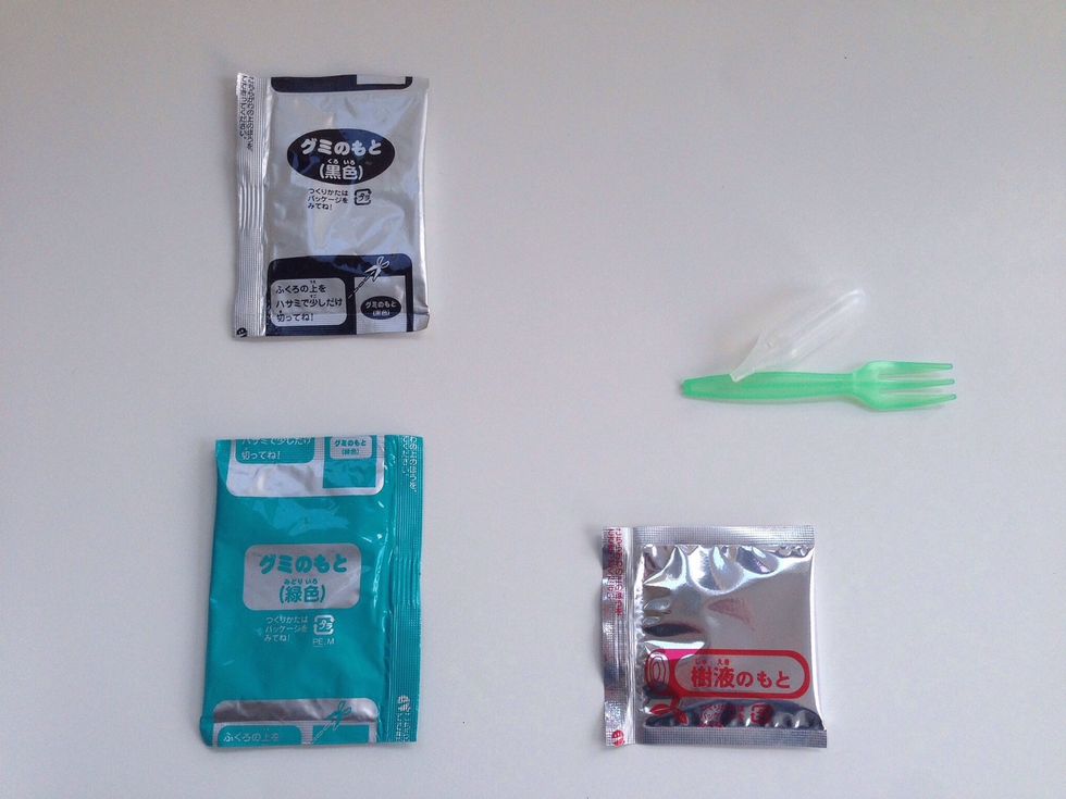 Black=Grape, BLUE= Melon, SILVER=Activator