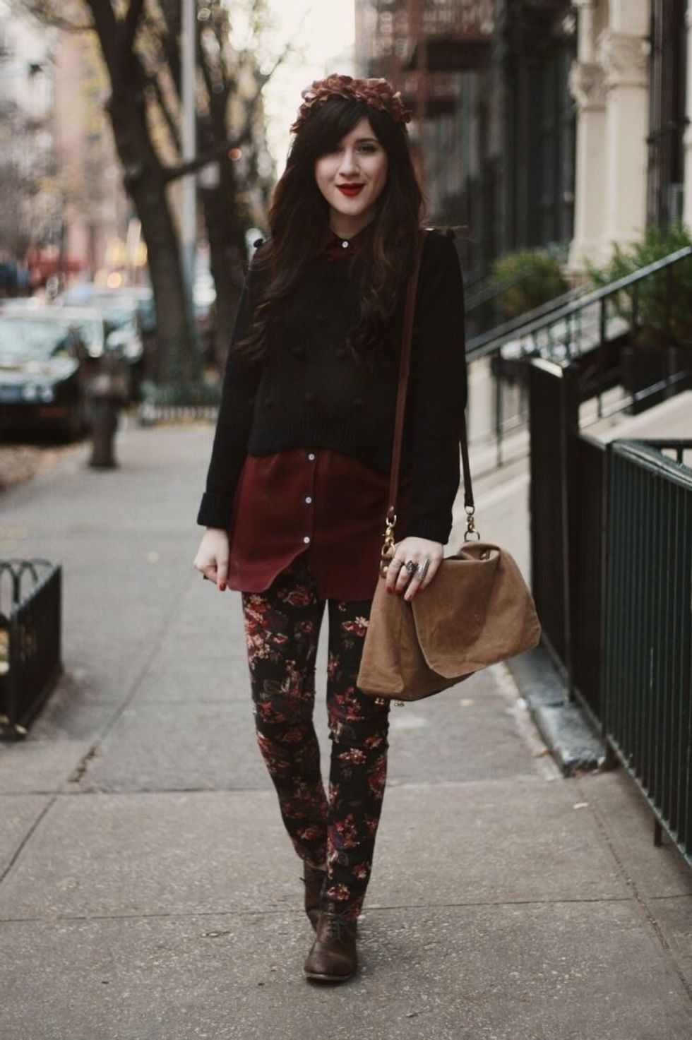 Black long sleeves shirt with mini velvet skirt..!!both are complementary !!