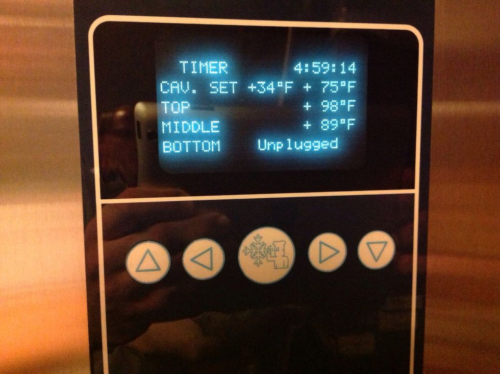 Blast chiller settings