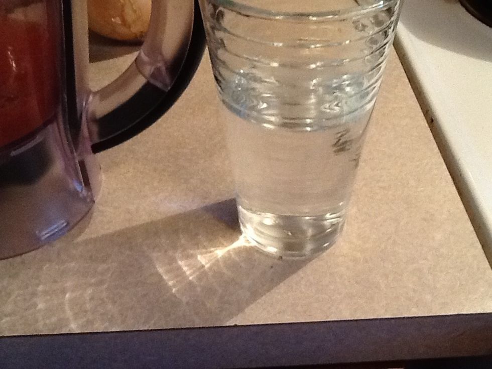 Blend a little before adding a half glass of water to blender,blend very well