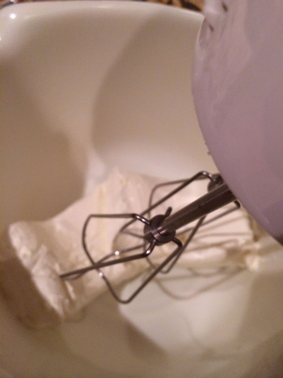 Blend cream cheese on low for 1 minute