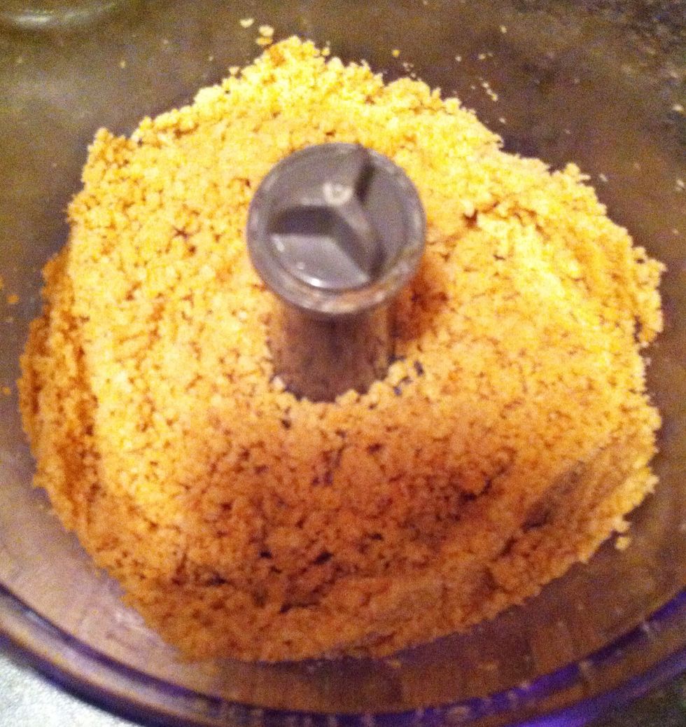 Blend! First it will crumble