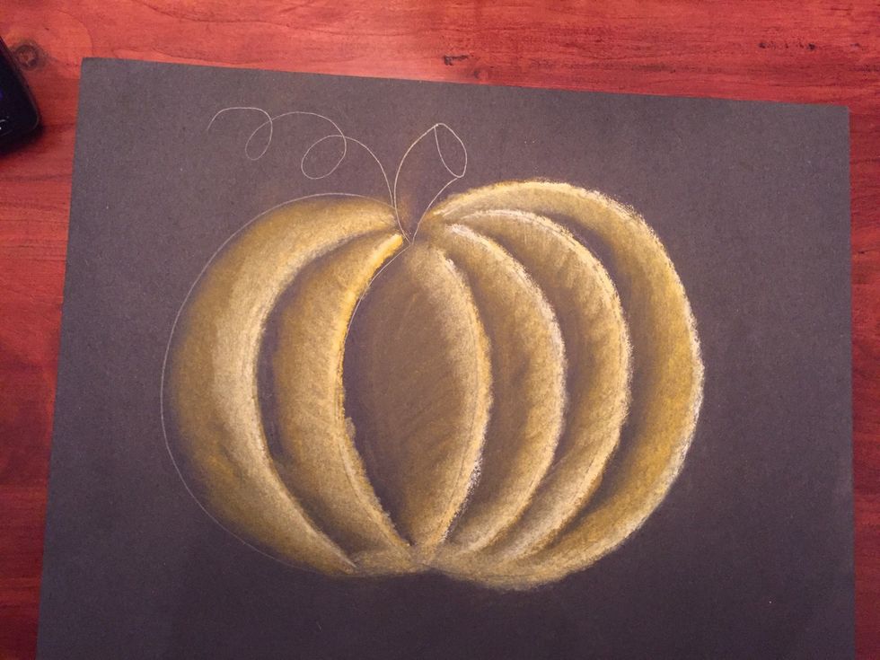 Blend in to your orange using your tissue.