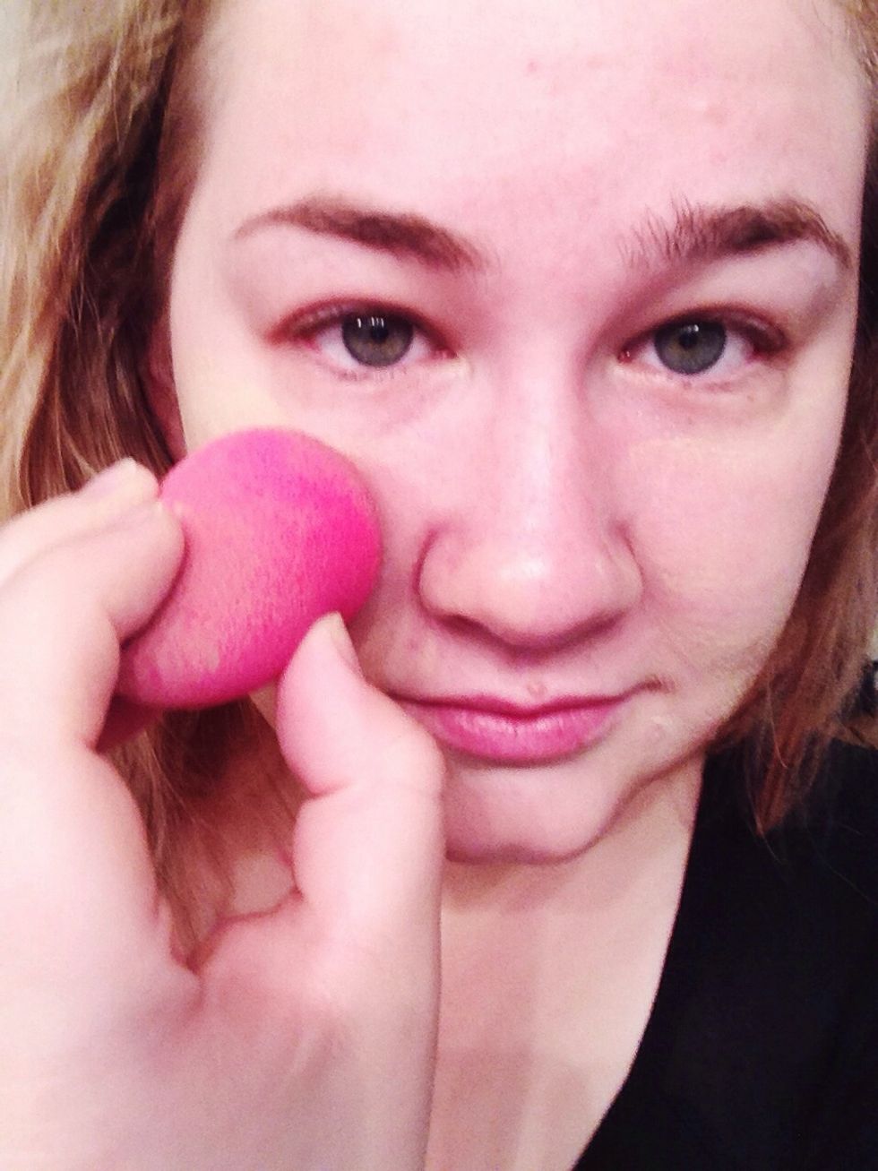 Blend in with beauty blender.
