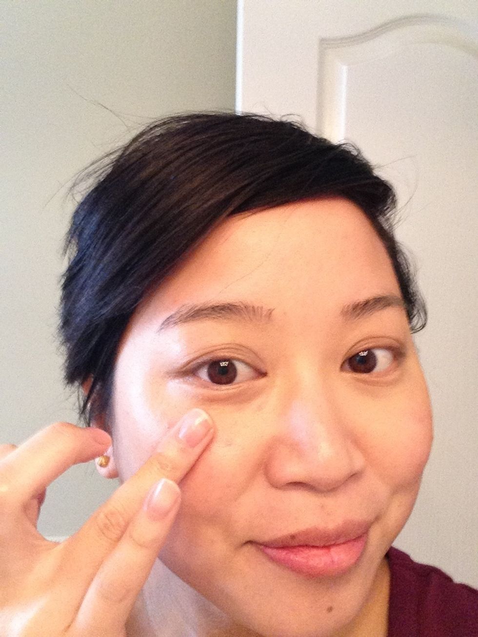 Blend in your lighter cream blush colour higher on the cheekbone area. Bring it upward and out toward the temple. I need to invest in a wig ... Seriously.