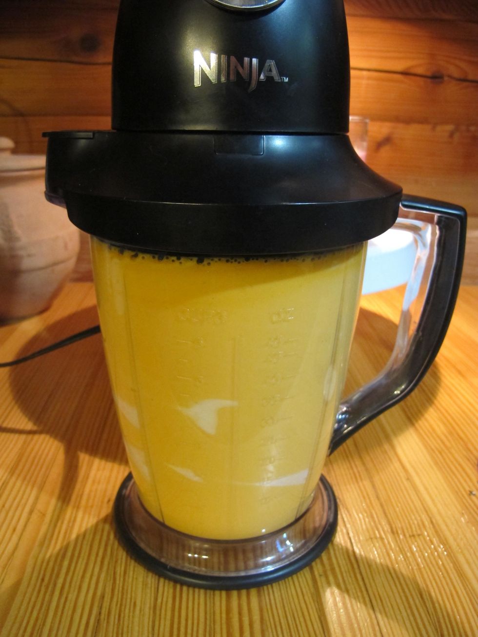 Blend ingredients together.