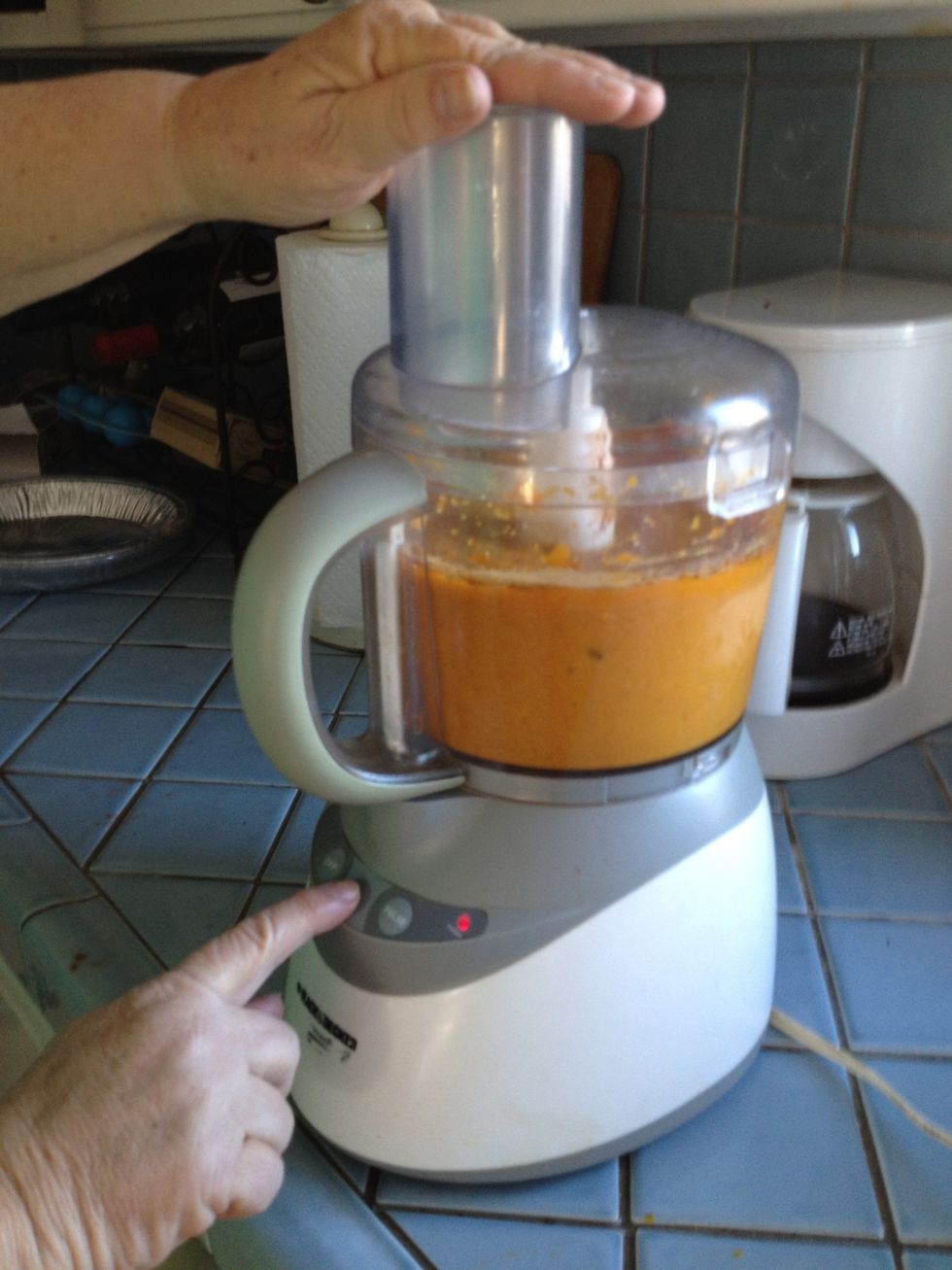 Blend it all together in until it's really well mixed.