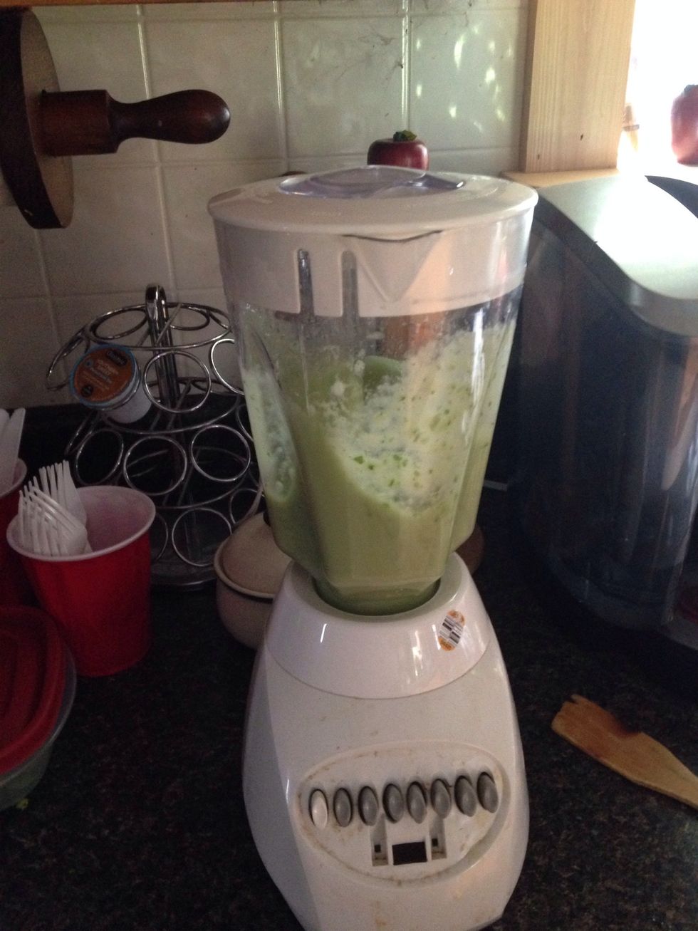 Blend it all up! (Add more water to match your favorite consistency)