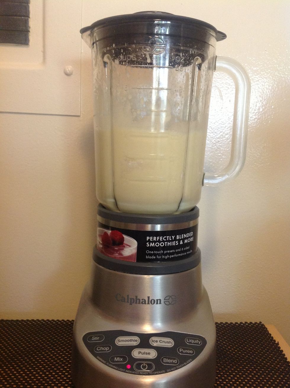 Blend! It only takes a few seconds.