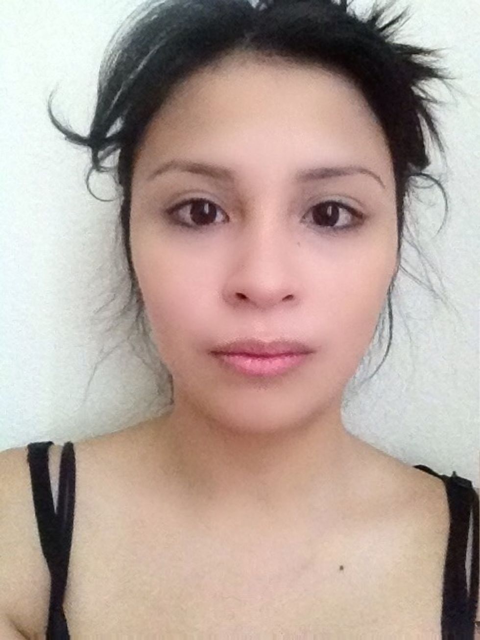 Blend it out:) I prefer my hands. But you can also use a brush. If you have a tinted lip balm, put it on to give your lips some color and moisture. If not, then a regular chap stick will work.