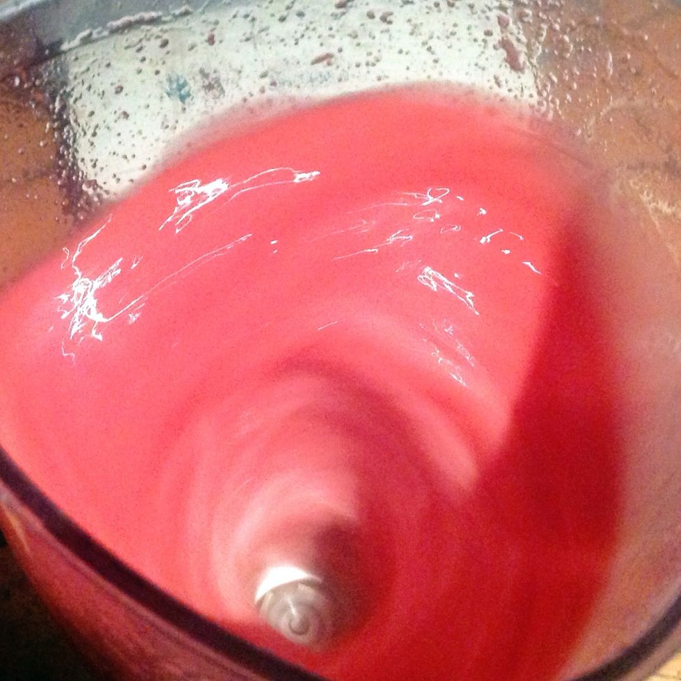 Blend lemon , add the hibiscus after take off the flower and some suger ..