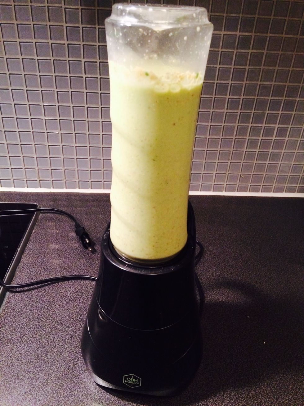 Blend on full speed until smooth