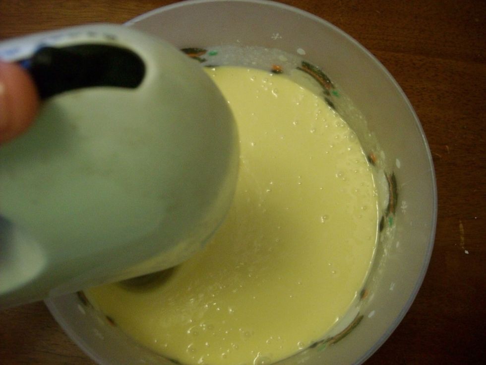 Blend on low speed until moistened.