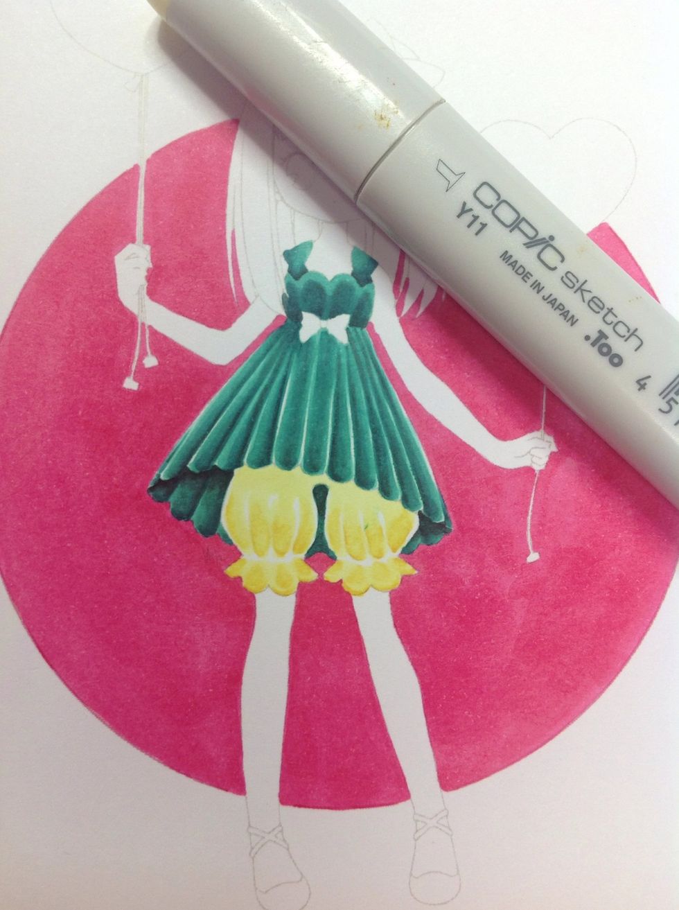 Blend out with a light colour