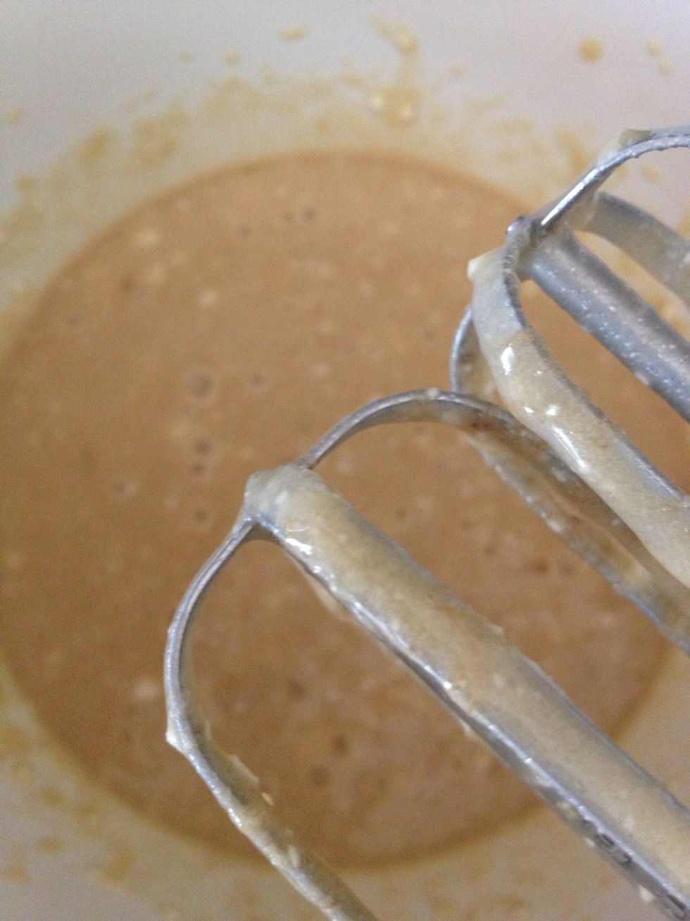 Blend some more (my bananas were very mushy because they were frozen previously.. I thawed them just before this. The mushiness makes it ideal for baking or making pancakes.)