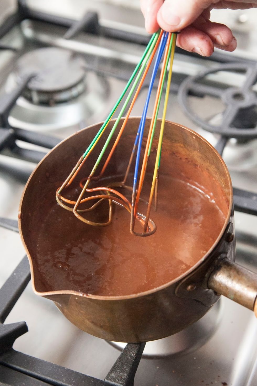 Blend that into the warm chocolate mixture.