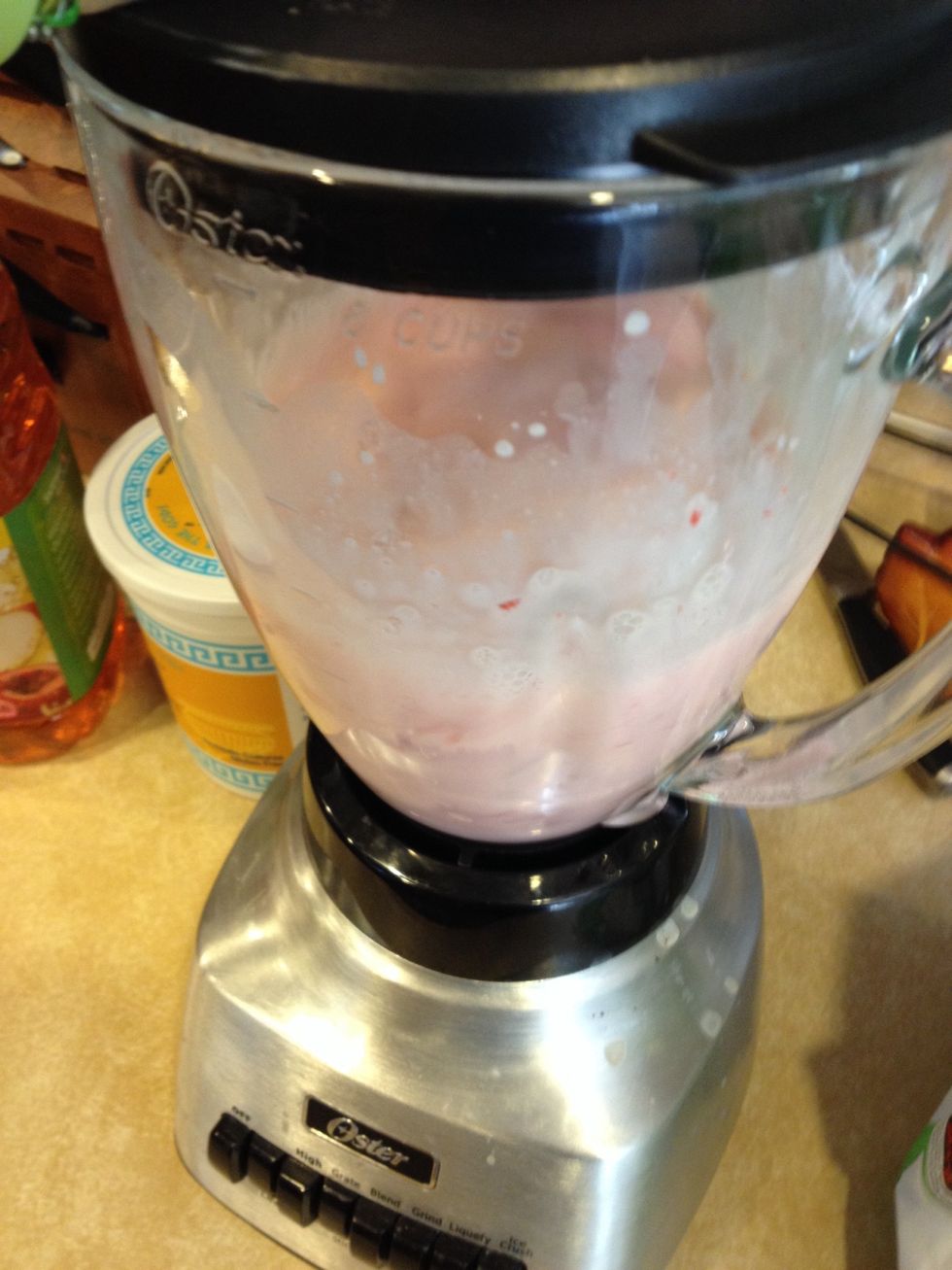 Blend that on about medium speed