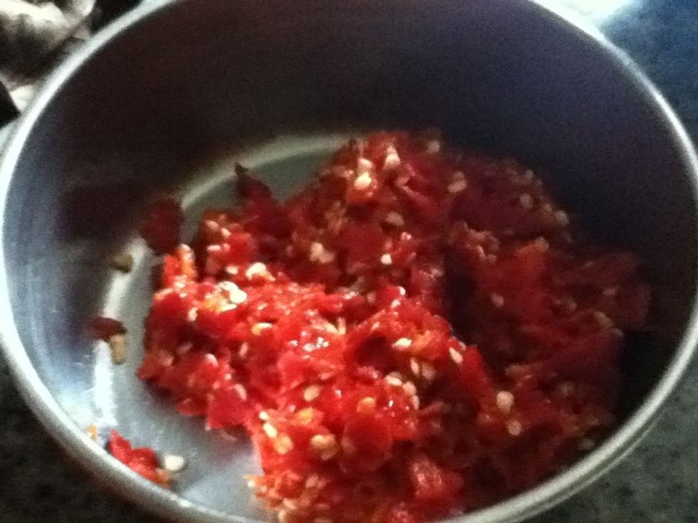 blend the chili as the picture shown
