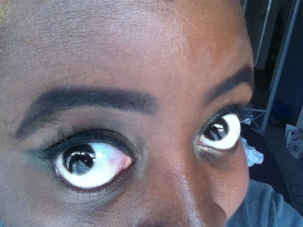 Blend the inner brow so that it's not harsh and less square